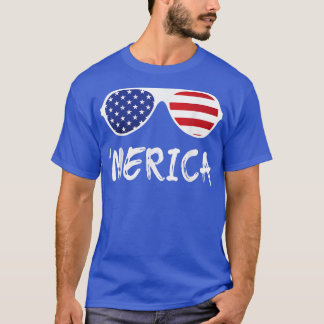 Merica Sunglasses Patriotic Fourth of July T-Shirt