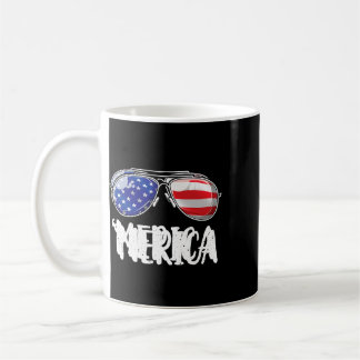 Merica Sungles 4th Of July Men Women Usa American  Coffee Mug