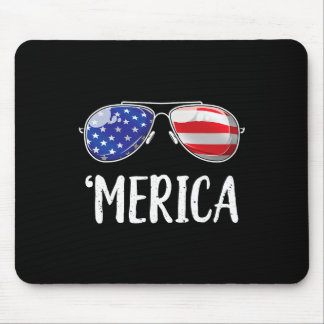 Merica Sungles 4th Of July Men Women Usa American  Mouse Pad