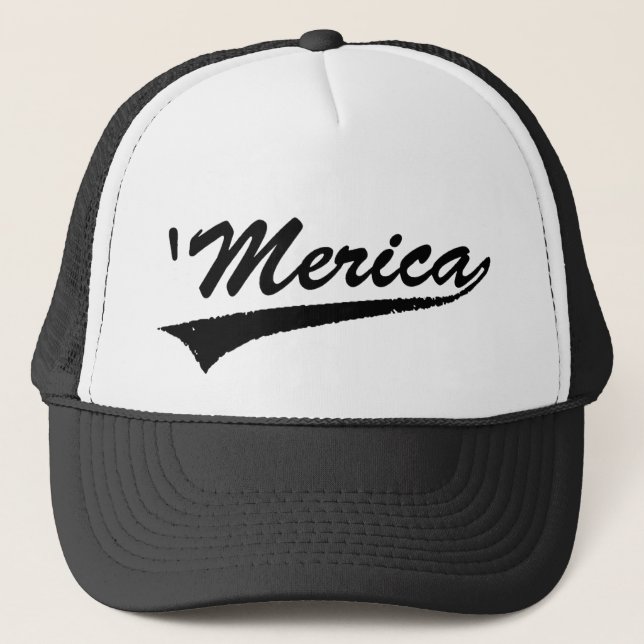 'merica Swoosh Trucker Hat (Front)