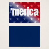 "Merica Team Cards - red white blue (Front & Back)