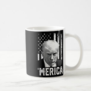 Merica Trump Happy 4th Of July Trump American Flag Coffee Mug