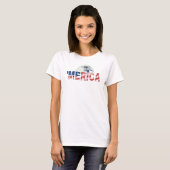 'MERICA U.S. Flag & Bald Eagle T-shirt (Front Full)