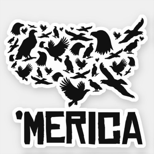 Merica _ United States of Freedom Sticker