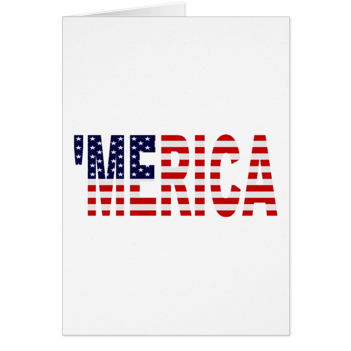 'MERICA US Flag Greeting Card