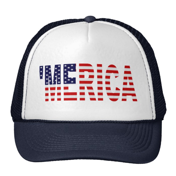 'MERICA US Flag (navy blue) Trucker Hats