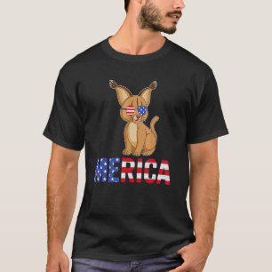 Merica Usa Flag Bobcats Sunglasses Patriotic 4th O T-Shirt