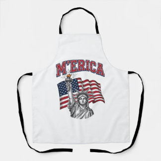 MERICA Vintage Liberty Patriotic Apron