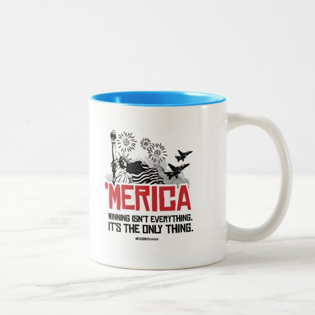 'Merica - Winning isn't everything Two-Tone Coffee Mug (Right)