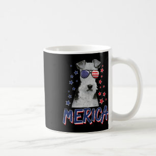 Merica Wire Fox Terrier Dog 4th Of July Usa Gift Coffee Mug