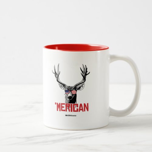 Merican Deer Two_Tone Coffee Mug