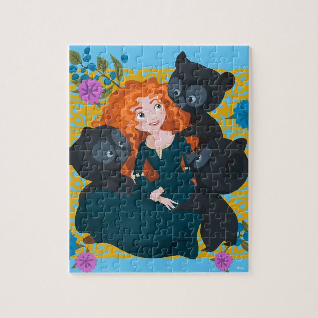 Merida and her Bear Brothers Jigsaw Puzzle (Vertical)