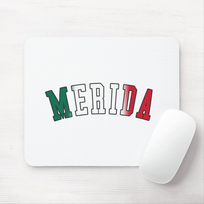 Merida in Mexico National Flag Colors Mouse Pad