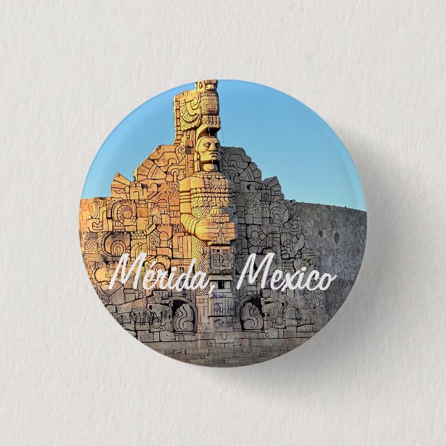 Merida, Mexico - Round Button (Front)
