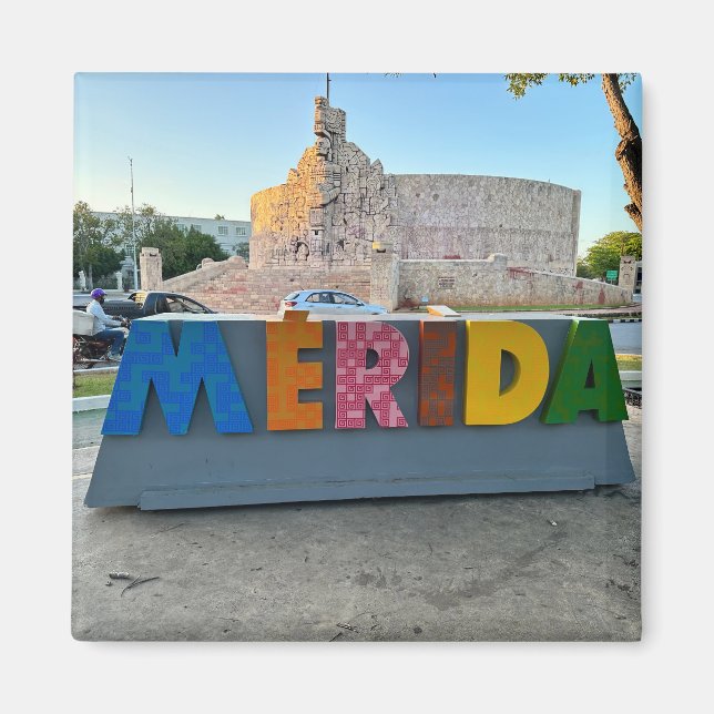 Merida, Mexico - Square Magnet (Front)