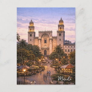 Merida Mexico Travel Postcard