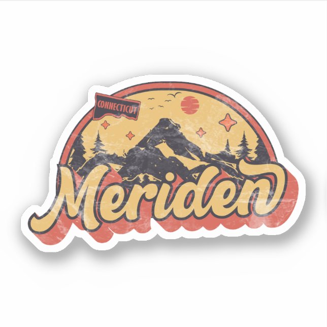Meriden, Connecticut Sticker (Front)
