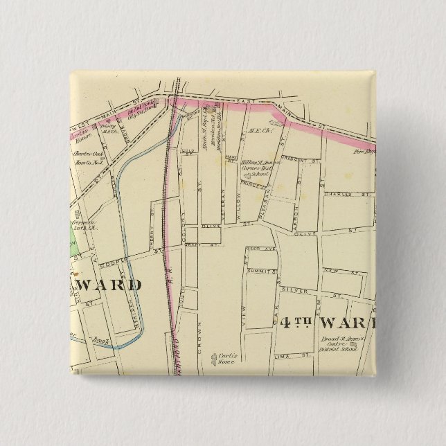 Meriden south pinback button (Front)