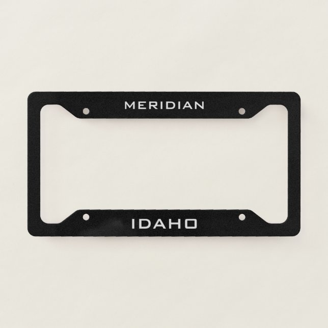 Meridian Idaho  License Plate Frame (Front)