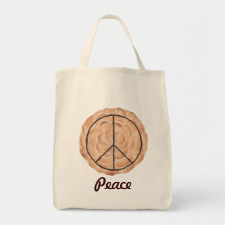 Meringue Peace Pie Tote Bags, Chocolate Peace Sign