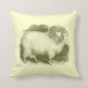 Merino Sheep 1837 Throw Pillow