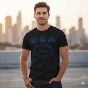 Merit Skull Heart Grunge Graphic T-Shirt