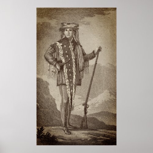 Meriwether Lewis in Indian Dress Shoshone Poster