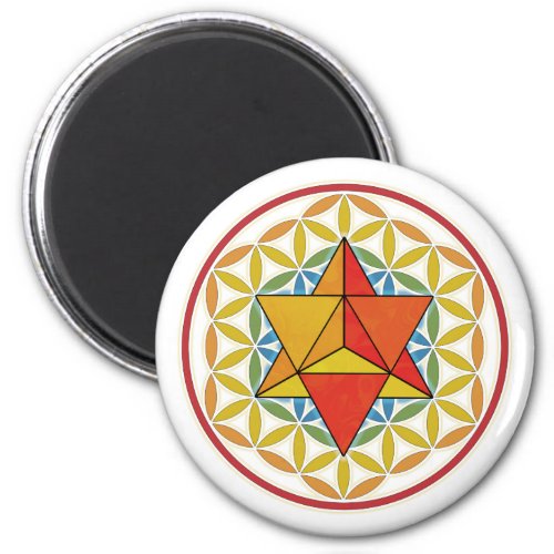 Merkaba and Flower of Life Magnet