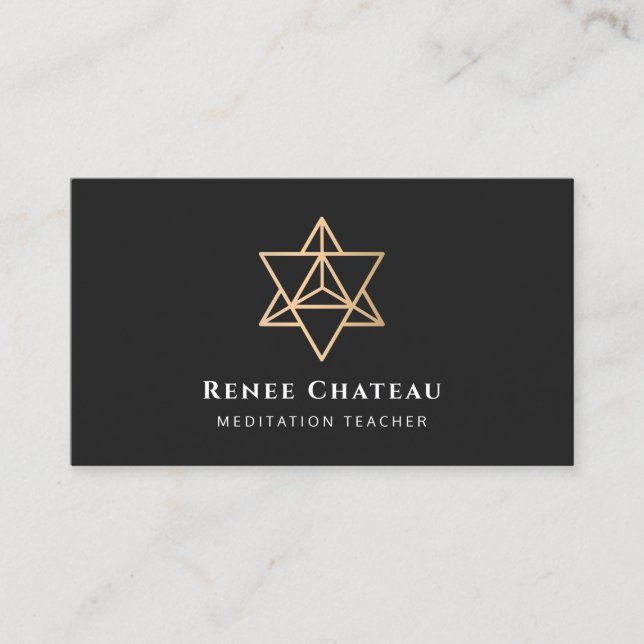 Merkaba Sacred Geometry Symbol Business Card (Front)
