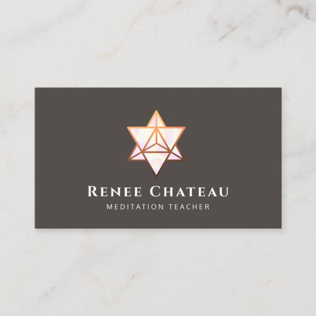 Merkaba Sacred Geometry Symbol Business Card (Front)