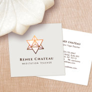 Merkaba Sacred Geometry Symbol Square Business Card at Zazzle