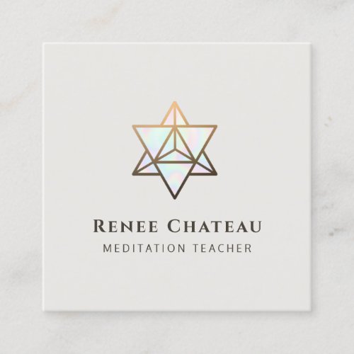 Merkaba Sacred Geometry Symbol Square Business Card