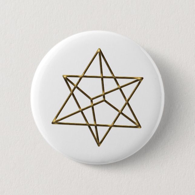 Merkaba - star Tetraeder - Metatron cube Button (Front)