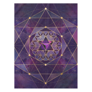 Merkabah in flower of life - Sacred Geometry Tablecloth