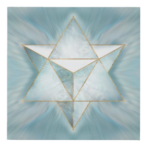 Merkabah _ Light Marble Faux Canvas Print