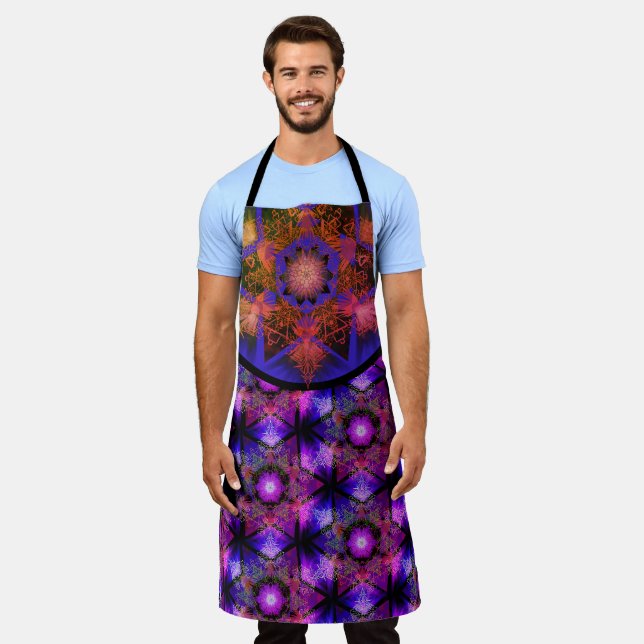 Merkabah Mandala Pattern Apron (Worn)