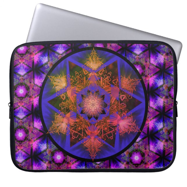 Merkabah Mandala Pattern Laptop Sleeve (Front)