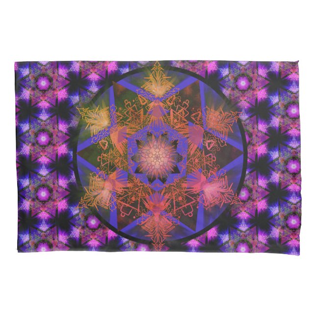 Merkabah Mandala Pattern Pillow Case (Front)