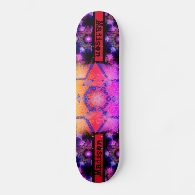 Merkabah Mandala Pattern  Skateboard (Front)