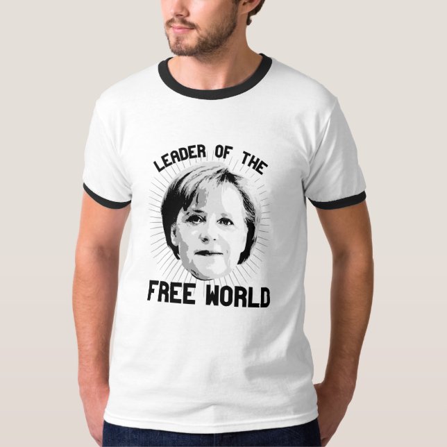 Merkel is leader of the Free World - - -  T-Shirt (Front)
