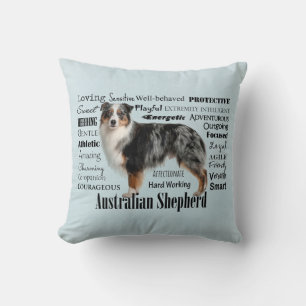 Merle Australian Shepherd Throw Pillow