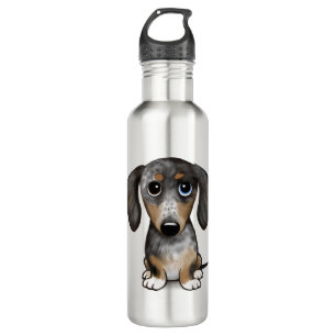 Merle Dapple Dachshund Cute Wiener Dog Stainless Steel Water Bottle