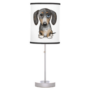 Merle Dapple Dachshund Cute Wiener Dog   Table Lamp