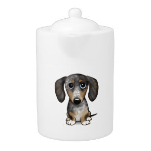 Merle Dapple Dachshund Cute Wiener Dog   Teapot