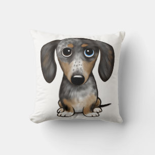 Merle Dapple Dachshund Cute Wiener Dog Throw Pillow