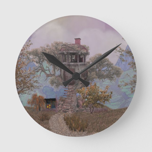 merle's tree house round clock (Front)
