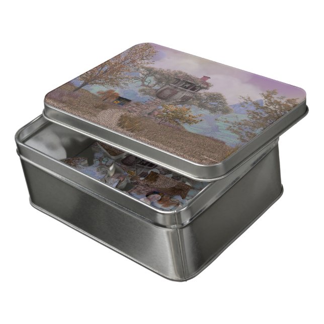Merle's Treehouse Jigsaw Puzzle (Lid Open)