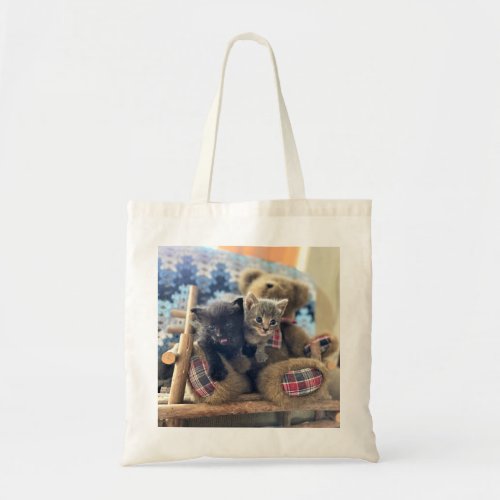 Merlin and Guineveres Bear _ Adorable Cat Tote Bag
