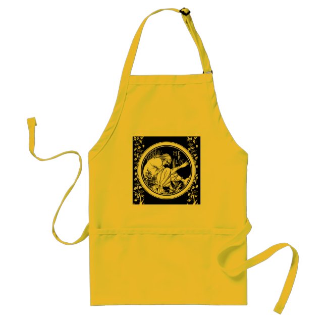 Merlin Art Nouveau fantasy Adult Apron (Front)