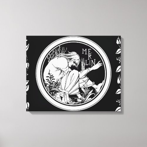 Merlin Art Nouveau fantasy Canvas Print